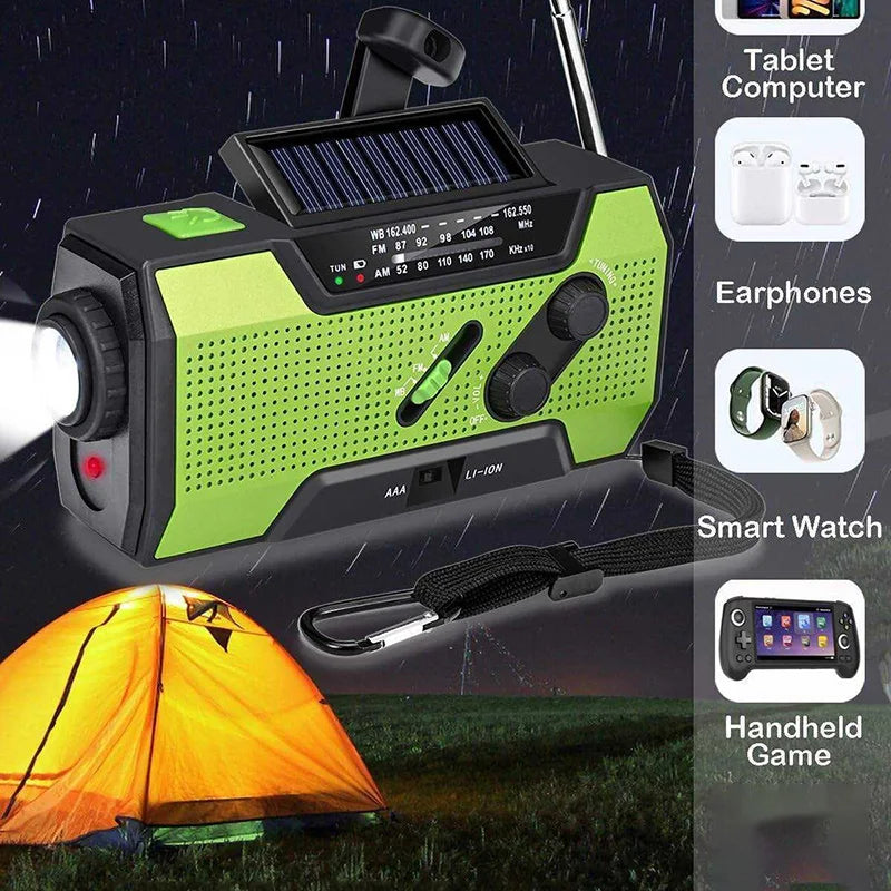 Multifunctional Outdoor Solar Emergency Hand Crank Radio