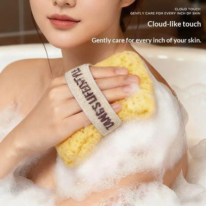 New Ultra Soft Texture Bath Sponge Rich Foaming No Loose Fibers Body Scrubber Multi-use Shower Foaming Tool Gentle Exfoliation