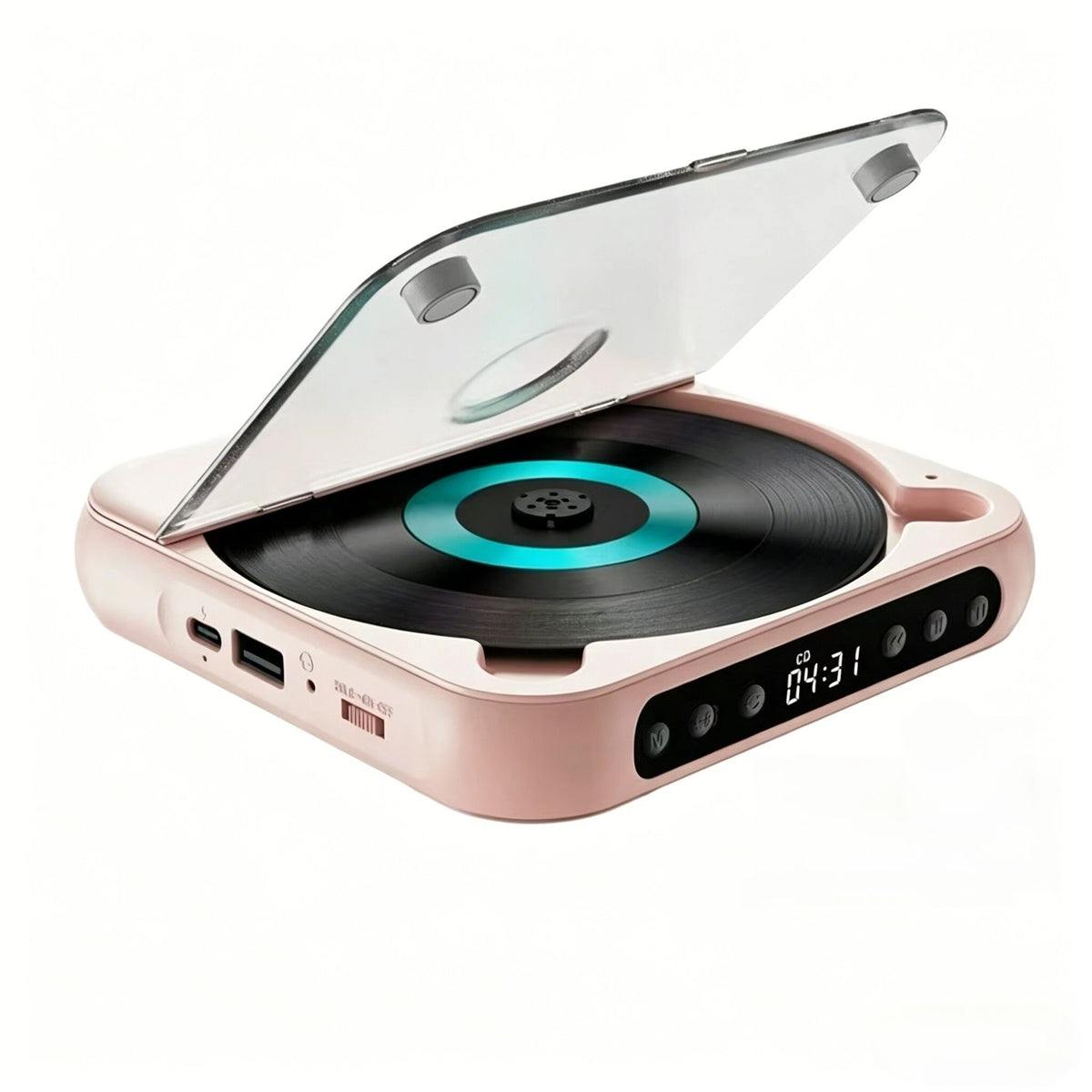 💿50% OFF | Retro Portable Bluetooth 5.3 CD Player – Lossless Clear Sound, 2000mAh Rechargeable Battery, Play All CD & MP3 Discs!