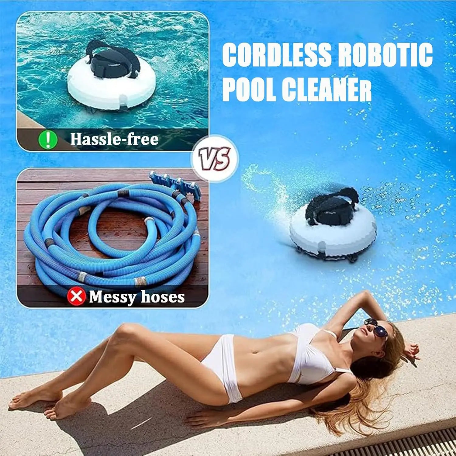 ⏰🔥50% OFF! 🤖 Pool Cleaning Robot – Cordless, Powerful, Smart & Effortless Cleaning 🌊✨