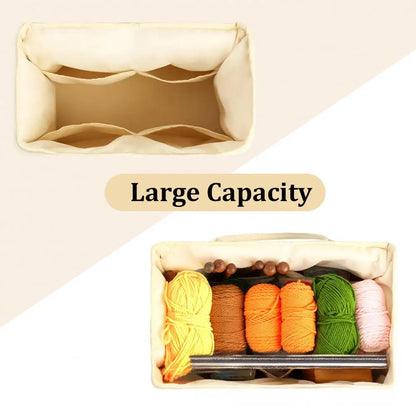 💞🔥Canvas Yarn Storage Bag with Needle Pockets