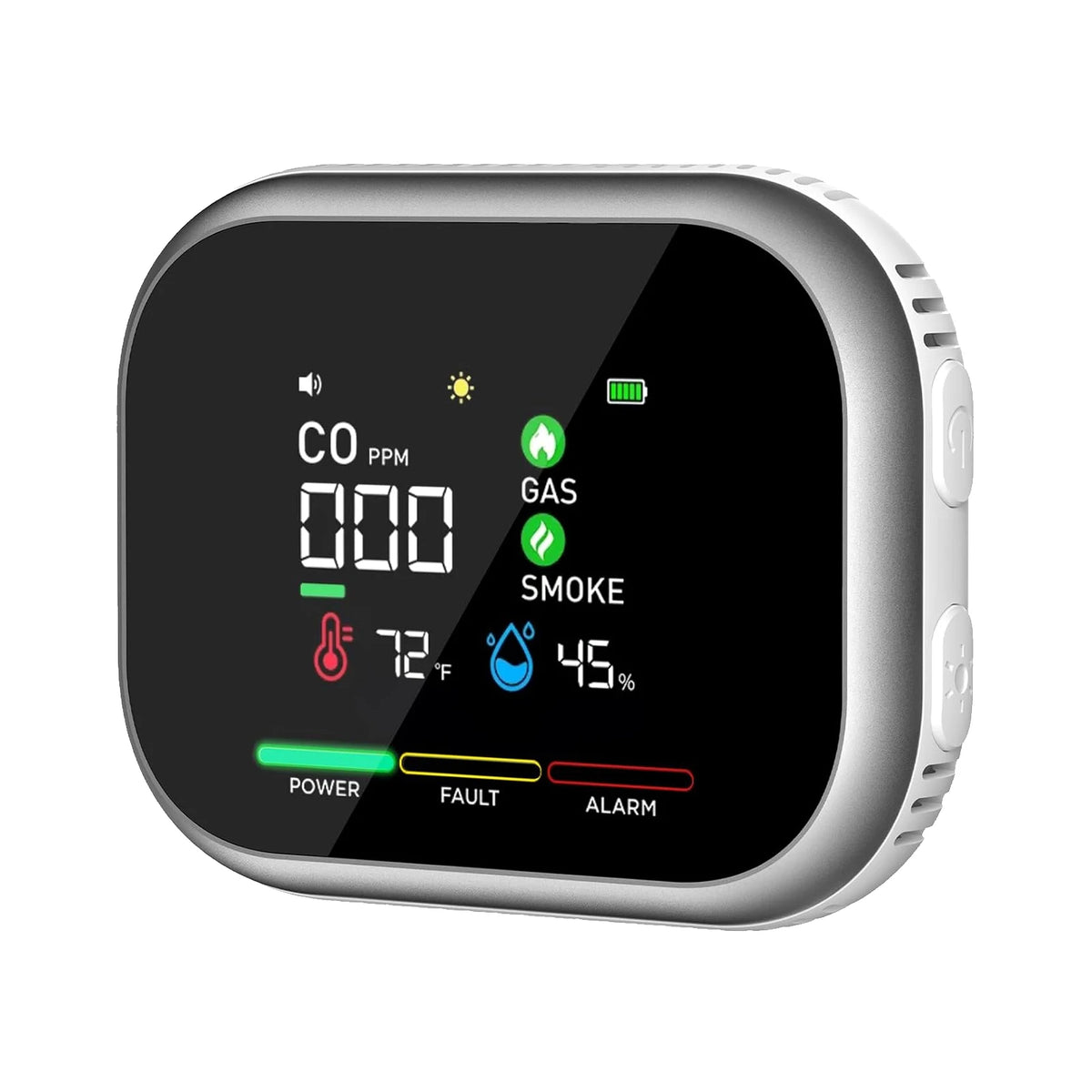Portable Multi-Gas Alarm with LCD Display & Battery Backup
