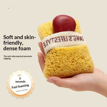 New Ultra Soft Texture Bath Sponge Rich Foaming No Loose Fibers Body Scrubber Multi-use Shower Foaming Tool Gentle Exfoliation