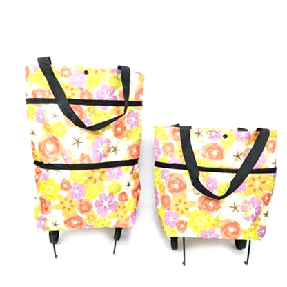 🛍️ 2-in-1 Foldable Shopping Cart – Carry More, Roll Easier