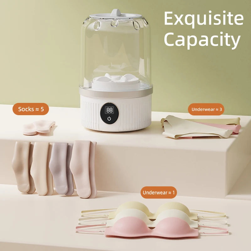 Limited Sale 50% OFF🎁Free your hands🥰Wireless Charging Mini Washing Machine