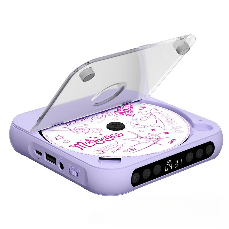 💿50% OFF | Retro Portable Bluetooth 5.3 CD Player – Lossless Clear Sound, 2000mAh Rechargeable Battery, Play All CD & MP3 Discs!