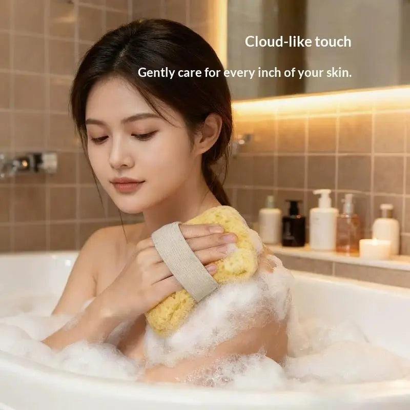 New Ultra Soft Texture Bath Sponge Rich Foaming No Loose Fibers Body Scrubber Multi-use Shower Foaming Tool Gentle Exfoliation