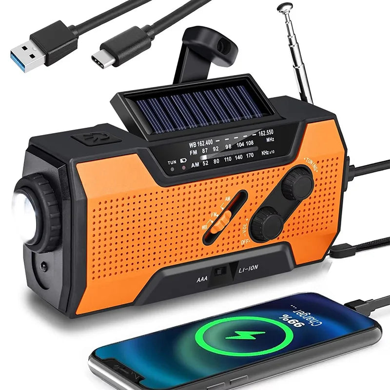 Multifunctional Outdoor Solar Emergency Hand Crank Radio