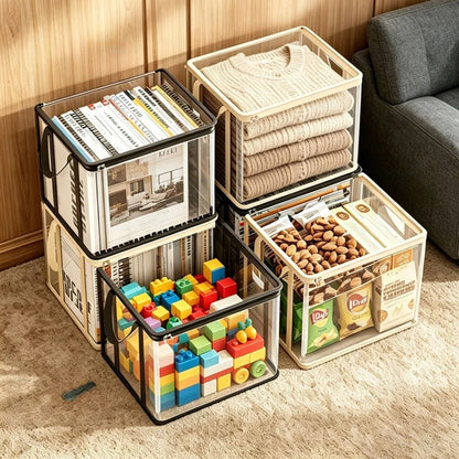🔥Last Day 49% OFF📦Portable Large Heavy-Duty Thick Plastic Clear Storage Box with Hinged Lid | Home, Travel & Camping