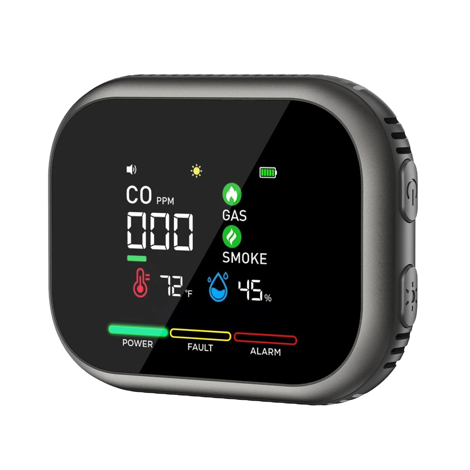 Portable Multi-Gas Alarm with LCD Display & Battery Backup