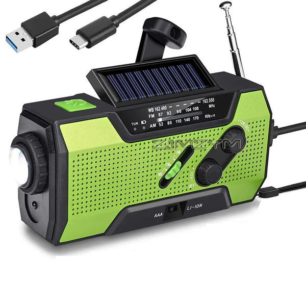 Multifunctional Outdoor Solar Emergency Hand Crank Radio