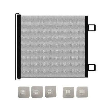Retractable Pet Mesh Fence & Cat Gate – No-Drill Safety Barrier for Small, Medium & Large Pets