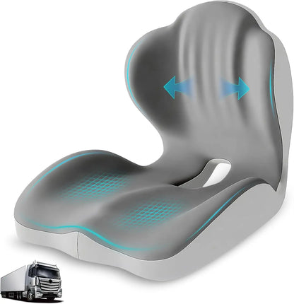 🪑 Ergonomic Memory Foam Seat Cushion with Back Support – Stay Comfortable All Day, Perfect for Office, Car & Home ✨